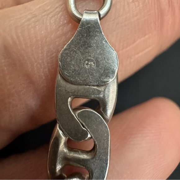 Vintage Sterling Silver Marked 925 Italy Mariner Link Chain - Picture 9 of 11